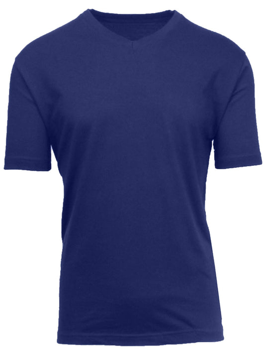 Men's Short Sleeve V-Neck Tee: Navy / S