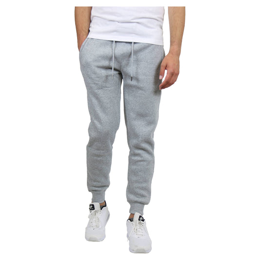 Men's Premium Fleece Jogger Sweatpants : Heather Gray