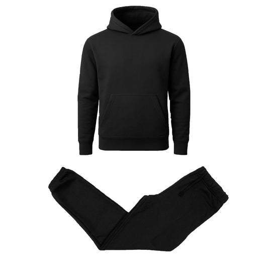 Men's Heavyweight Soft Fleece Pullover Hoodie & Jogger Set: Dark Gray / 2XL